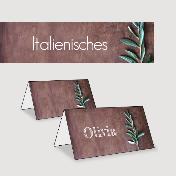 Tischkarten Italien